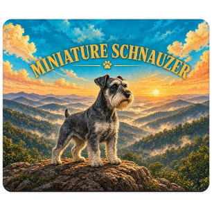 Miniature Schnauzer, Great Smoky Vintage Dog Art Mouse Pad