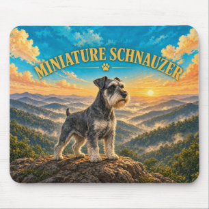 Miniature Schnauzer, Great Smoky Vintage Dog Art Mouse Pad