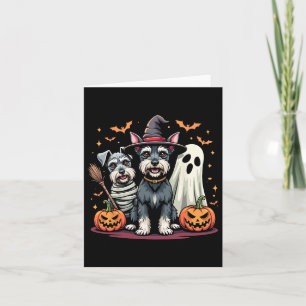 Miniature Schnauzer Halloween Costume Mummy Witch  Card