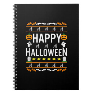Miniature Schnauzer Halloween Lazy Ugly Costume Notebook
