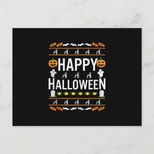 Miniature Schnauzer Halloween Lazy Ugly Costume Postcard