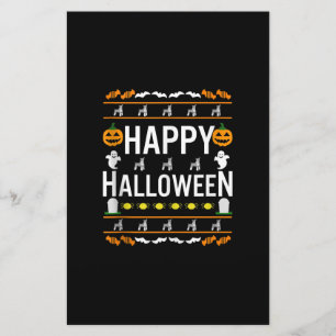 Miniature Schnauzer Halloween Lazy Ugly Costume Stationery