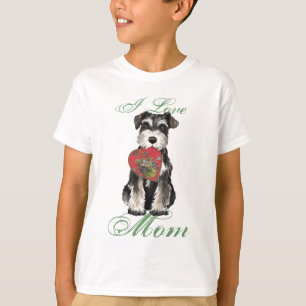 Miniature Schnauzer Heart Mom T-Shirt