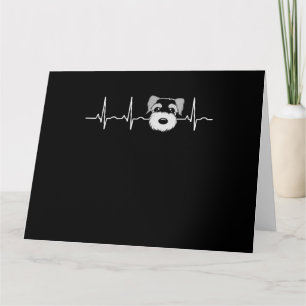 Miniature Schnauzer Heartbeat Mini Schnauzer Face Card