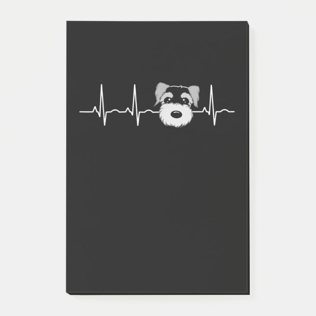 Miniature Schnauzer Heartbeat Mini Schnauzer Face Post-it Notes (Front)