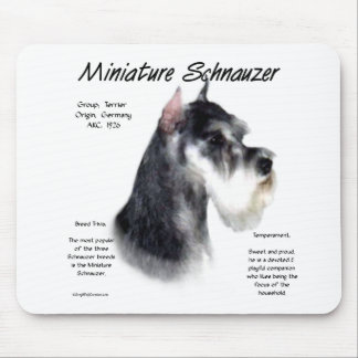Miniature Schnauzer History Design Mouse Pad