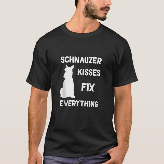 Miniature Schnauzer kisses fix everything Tank Top (Front)
