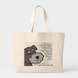Miniature Schnauzer Large Tote Bag