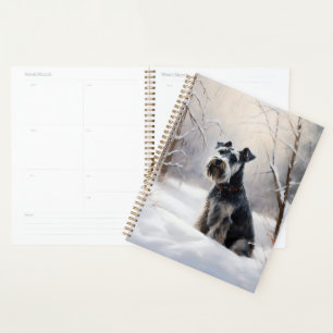 Miniature Schnauzer Let It Snow Christmas Planner