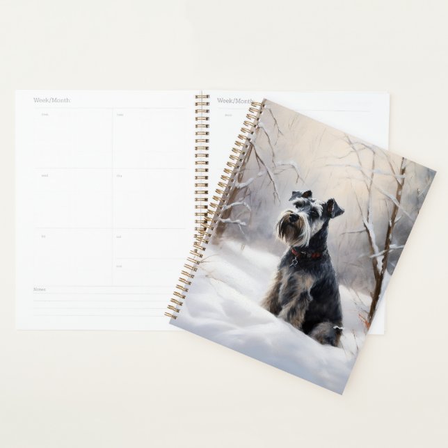 Miniature Schnauzer Let It Snow Christmas Planner (Display)