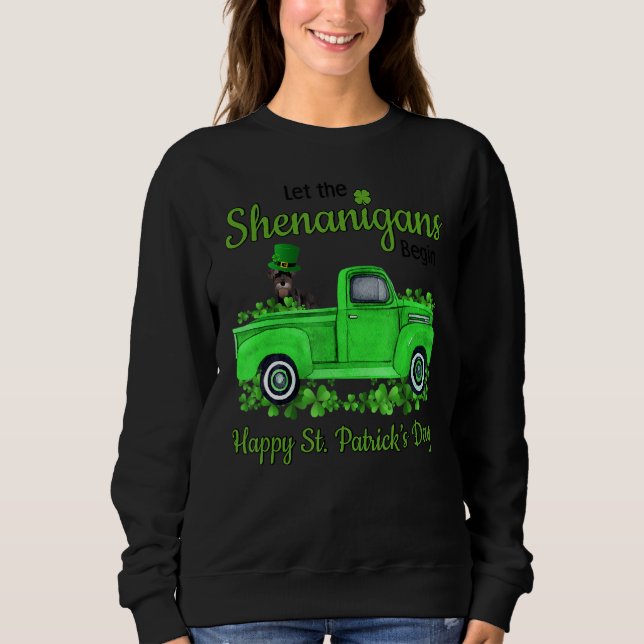 Miniature Schnauzer Let The Shenanigans Begin St P Sweatshirt (Front)