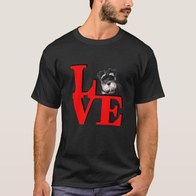 Miniature Schnauzer Love Park I love my dog T-Shirt (Front)