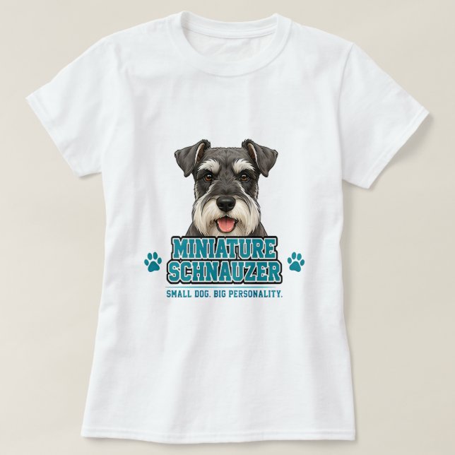 🐾 Miniature Schnauzer Lover Gift 🐾 T-Shirt (Design Front)