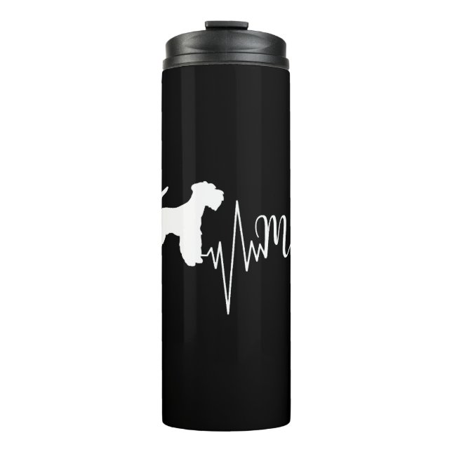 Miniature Schnauzer Mama Heartbeat Thermal Tumbler (Front)
