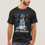 Miniature Schnauzer Menorah Hat Christmas Hanukkah T-Shirt<br><div class="desc">Miniature Schnauzer Menorah Hat Christmas Hanukkah Jewish.</div>