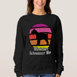 Miniature Schnauzer Mom I Retro Mini Schnauzer Sweatshirt