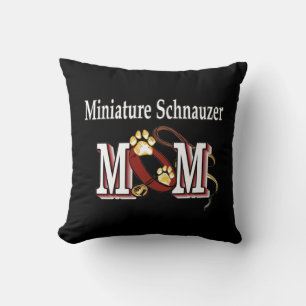 Miniature Schnauzer Mom Throw Pillow