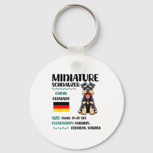 Miniature Schnauzer Origin Funny Mini Schnauzer Lo Keychain