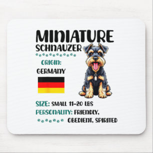 Miniature Schnauzer Origin Funny Mini Schnauzer Lo Mouse Pad