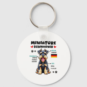 Miniature Schnauzer Owner Funny Mini Schnauzer Lov Keychain