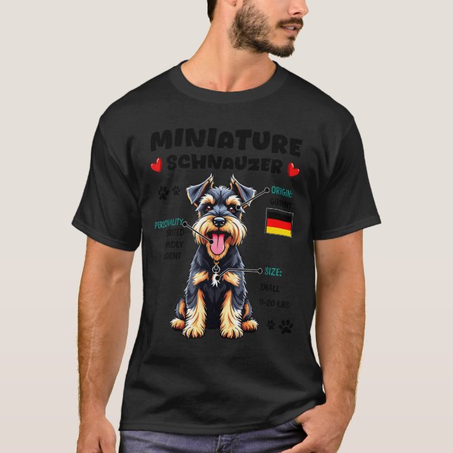 Miniature Schnauzer Owner Funny Mini Schnauzer Lov T-Shirt (Front)