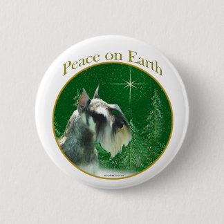 Miniature Schnauzer Peace 2 Inch Round Button