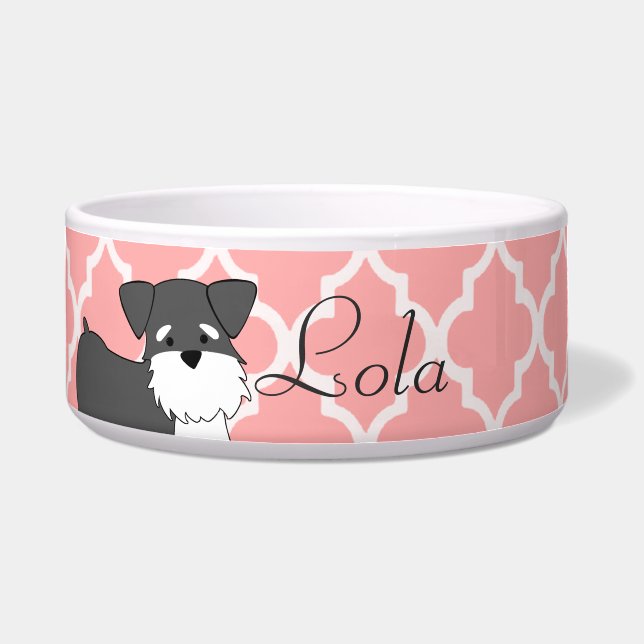 Miniature Schnauzer Pet Bowl (Front)