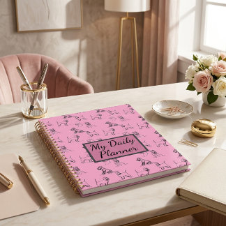 Miniature Schnauzer Pink Planner