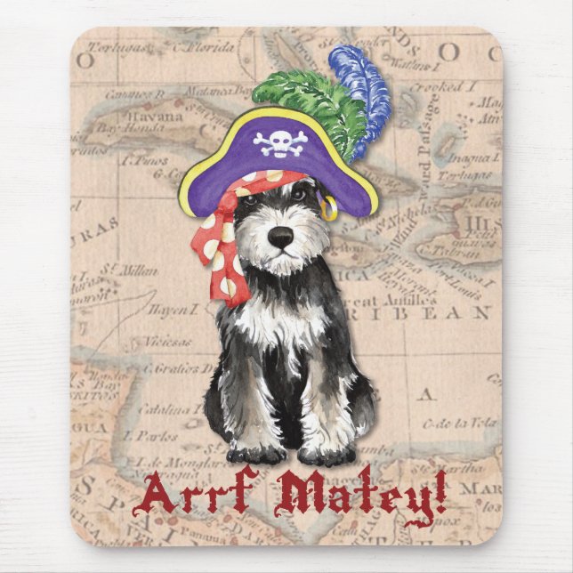 Miniature Schnauzer Pirate Mouse Pad (Front)