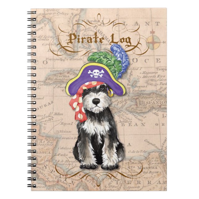 Miniature Schnauzer Pirate Notebook (Front)