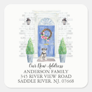 Miniature Schnauzer Porte bleue Nouveau Étiquette 