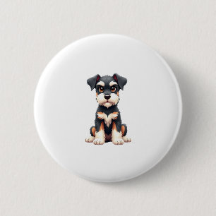 Miniature Schnauzer Puppy (1) 2 Inch Round Button
