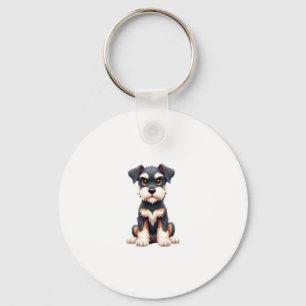 Miniature Schnauzer Puppy  (1) Keychain