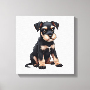 Miniature Schnauzer Puppy (3) Canvas Print