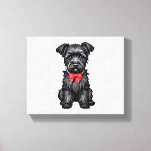 Miniature Schnauzer puppy  Canvas Print