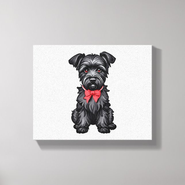 Miniature Schnauzer puppy  Canvas Print (Front)