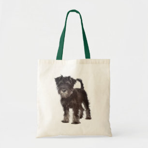 Miniature Schnauzer Puppy Dog Canvas Tote Bag