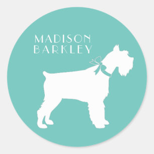 Miniature Schnauzer Puppy Dog  Classic Round Sticker