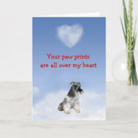 Miniature Schnauzer Puppy Love Card