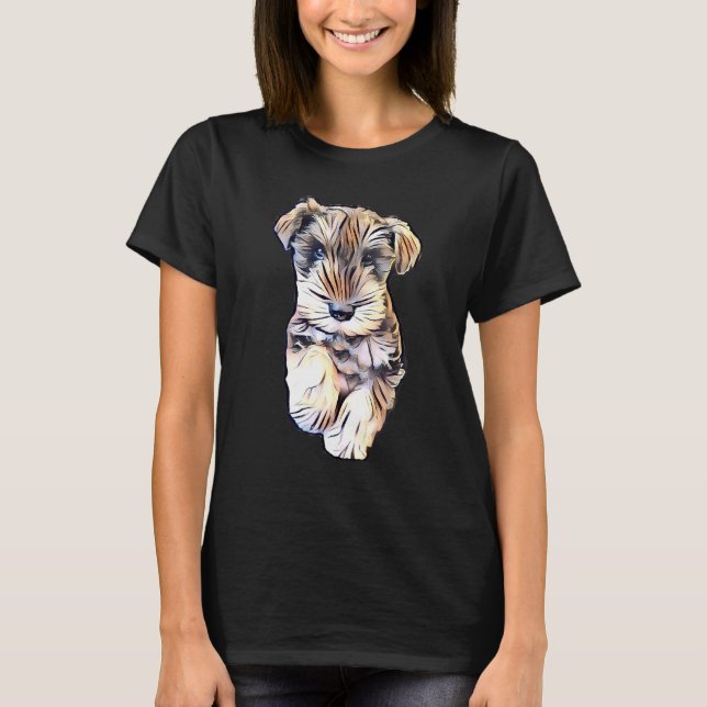 Miniature Schnauzer Puppy T-Shirt (Front)