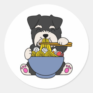 Miniature Schnauzer Rahmen Classic Round Sticker