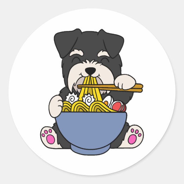 Miniature Schnauzer Rahmen  Classic Round Sticker (Front)