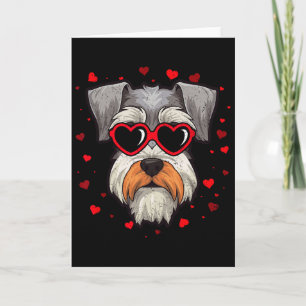 Miniature Schnauzer Valentine Heart Cute Dog Lover Card