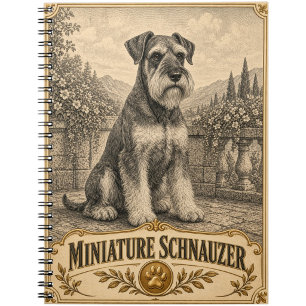 Miniature Schnauzer, Vintage Heritage Dog Notebook