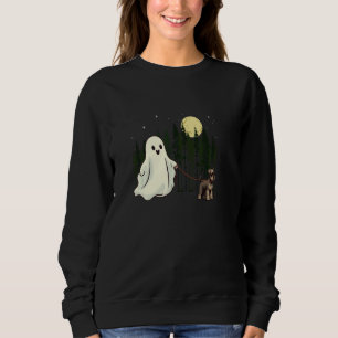 Miniature Schnauzer Walking Ghost Halloween Funny Sweatshirt