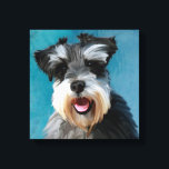 Miniature Schnauzer Water Colour Art Painting Canvas Print<br><div class="desc">A water colour art of Miniature Schnauzer Dog,  perfect gift for someone who owns Miniature Schnauzer.</div>