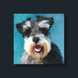 Miniature Schnauzer Water Colour Art Painting Canvas Print<br><div class="desc">A water colour art of Miniature Schnauzer Dog,  perfect gift for someone who owns Miniature Schnauzer.</div>