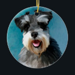Miniature Schnauzer Water Colour Art Painting Ceramic Ornament<br><div class="desc">A water colour art of Miniature Schnauzer Dog,  perfect gift for someone who owns Miniature Schnauzer.</div>