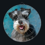 Miniature Schnauzer Water Colour Art Painting Dartboard<br><div class="desc">A water colour art of Miniature Schnauzer Dog, perfect gift for someone who owns Miniature Schnauzer.</div>