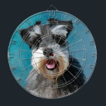 Miniature Schnauzer Water Colour Art Painting Dartboard<br><div class="desc">A water colour art of Miniature Schnauzer Dog, perfect gift for someone who owns Miniature Schnauzer.</div>
